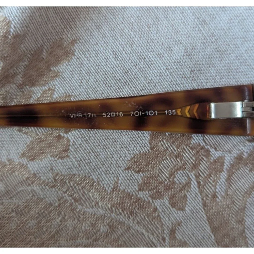 Prada VPR 17G Brown Tortoise Rectangular Eyeglasses FRAMES ONLY Italy 52-16-135